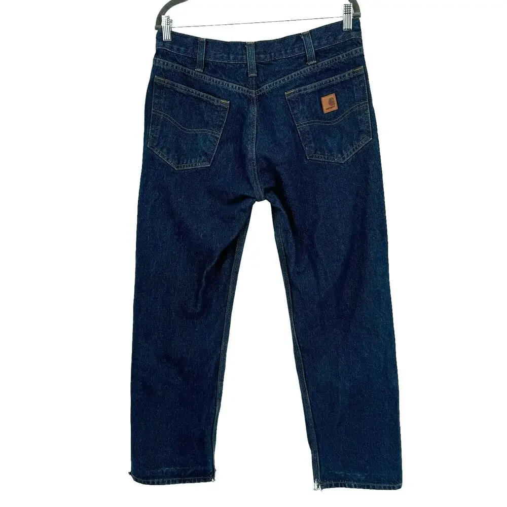 Vintage‎ Carhartt Denim Jeans Relaxed Fit B460DVB Triple Stitch 34x30 *32x28.5